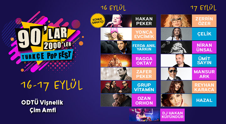Başkent eylül ayını iki dev festival ile karşılıyor;  “90’lar &amp; 2000’ler Türkçe Pop Fest” ve “Oktoberfest”